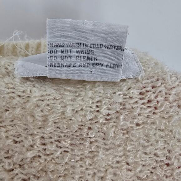 Vintage Tanner Cream Knit Gold Button Front Cardigan Sweater Old Money Preppy M - Picture 8 of 8